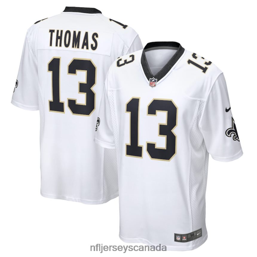 Men New Orleans Saints Michael Thomas Nike White Team Game Player Jersey Clothing NFL TBXFR62237