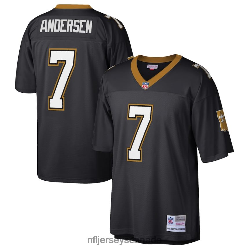 Men New Orleans Saints Morten Andersen Mitchell  Ness Black Retired Player Legacy Replica Jersey Clothing NFL TBXFR62878