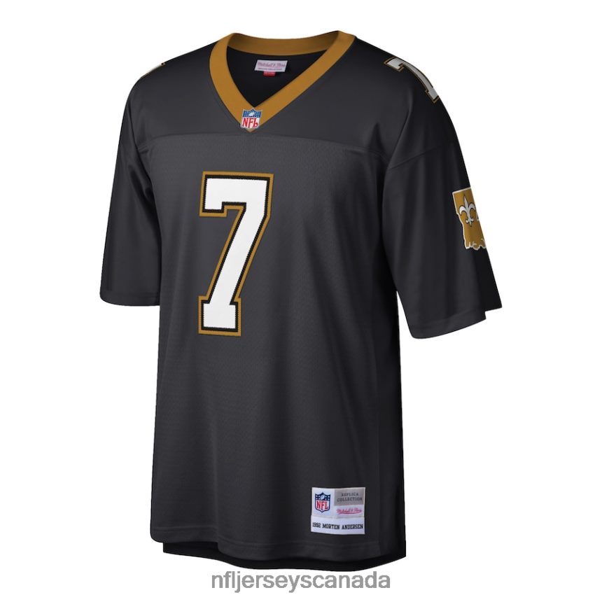Men New Orleans Saints Morten Andersen Mitchell  Ness Black Retired Player Legacy Replica Jersey Clothing NFL TBXFR62878