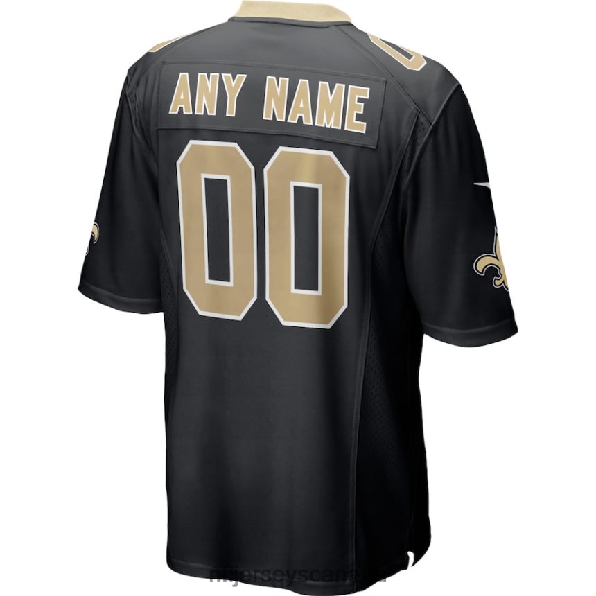 Men New Orleans Saints Nike Black Custom Game Jersey Clothing NFL TBXFR6206