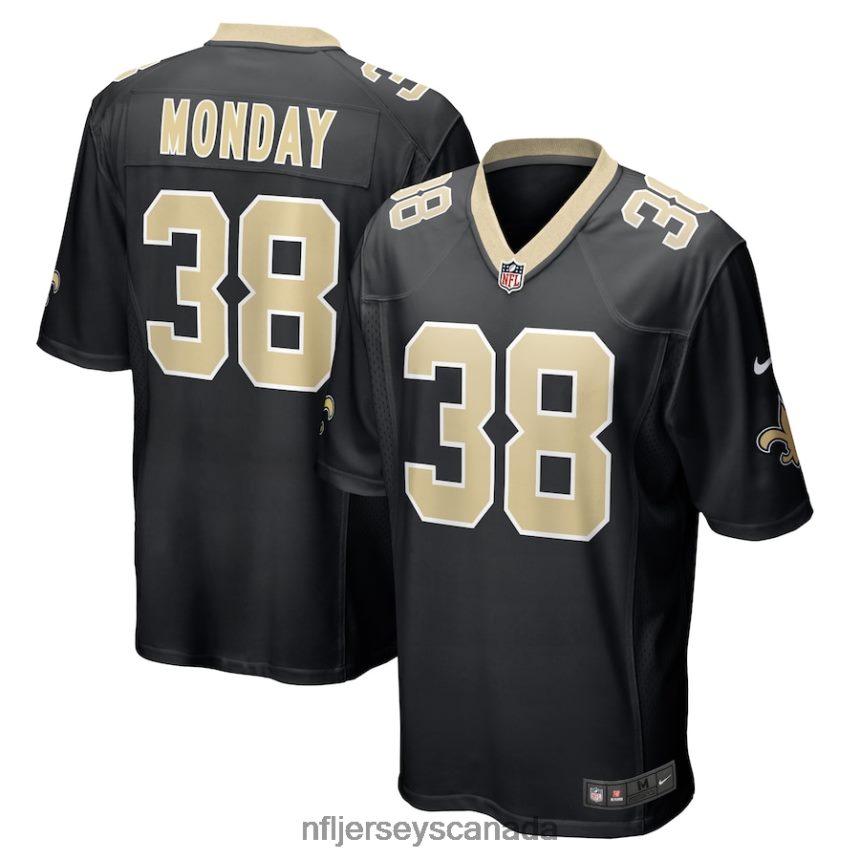 Men New Orleans Saints Smoke Monday Nike Black Game Player Jersey Clothing NFL TBXFR64713