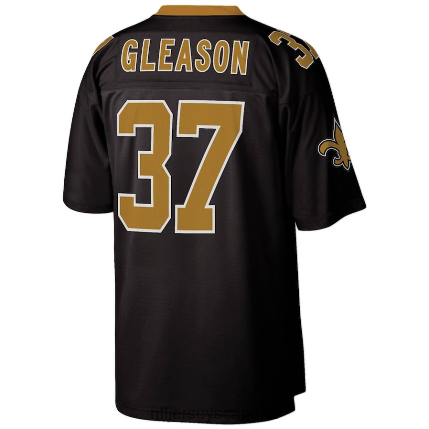 Men New Orleans Saints Steve Gleason Mitchell  Ness Black Legacy Replica Jersey Clothing NFL TBXFR62112