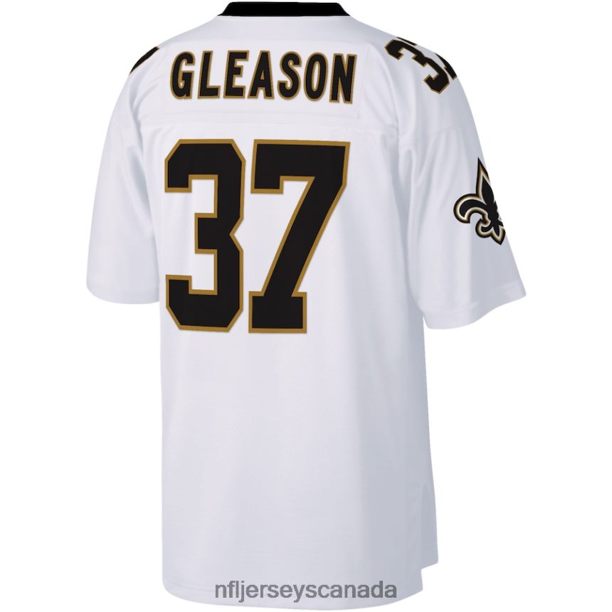 Men New Orleans Saints Steve Gleason Mitchell  Ness White Legacy Replica Jersey Clothing NFL TBXFR63568