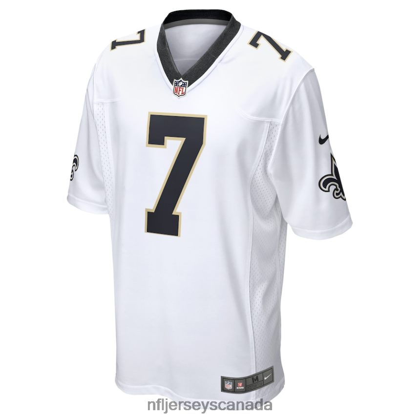 Men New Orleans Saints Taysom Hill Nike White Game Jersey Clothing NFL TBXFR62493