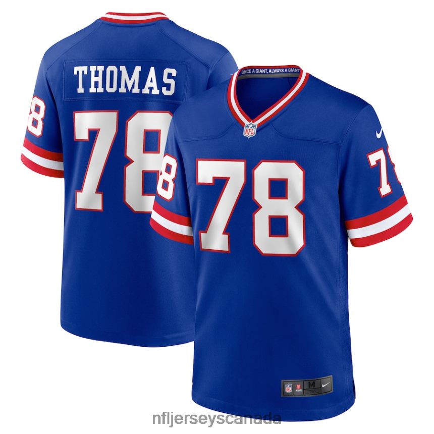 Men New York Giants Andrew Thomas Nike Royal Classic Player Game Jersey Clothing NFL TBXFR62092