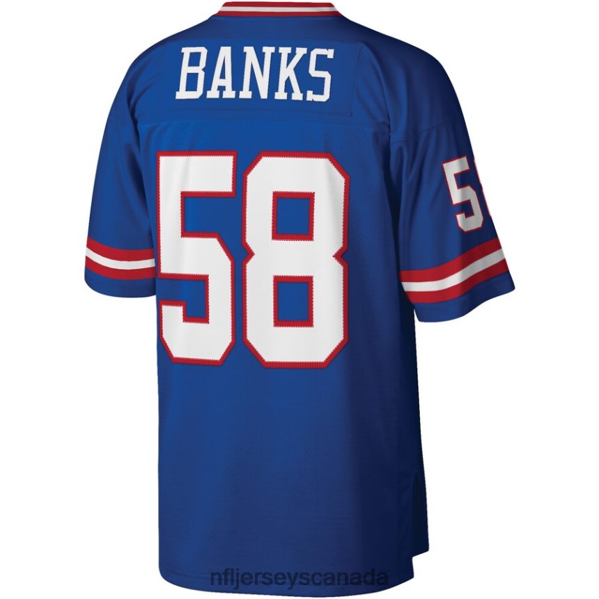 Men New York Giants Carl Banks Mitchell  Ness Royal Legacy Replica Jersey Clothing NFL TBXFR63439