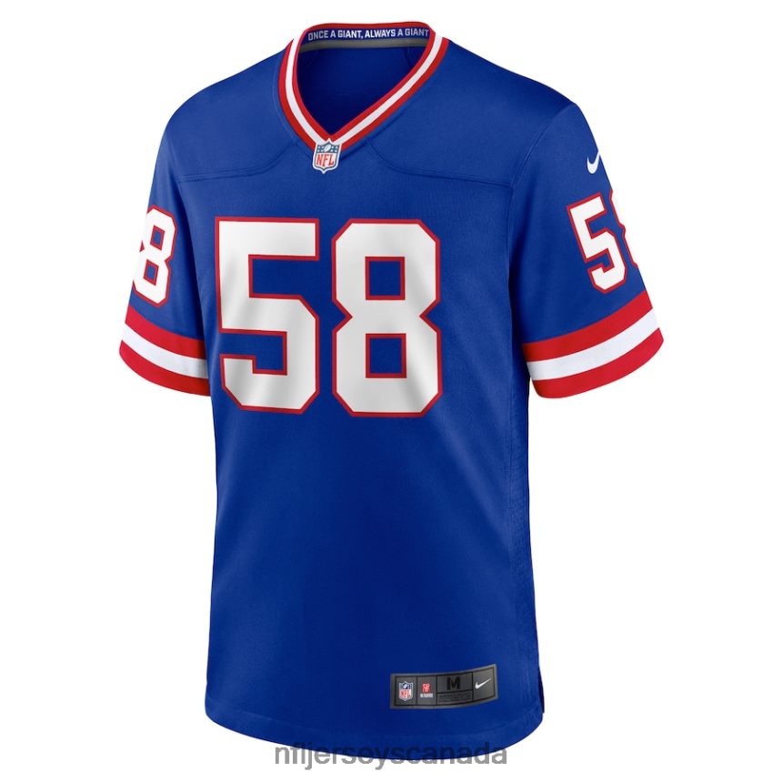 Men New York Giants Carl Banks Nike Royal Classic Retired Player Game Jersey Clothing NFL TBXFR62778