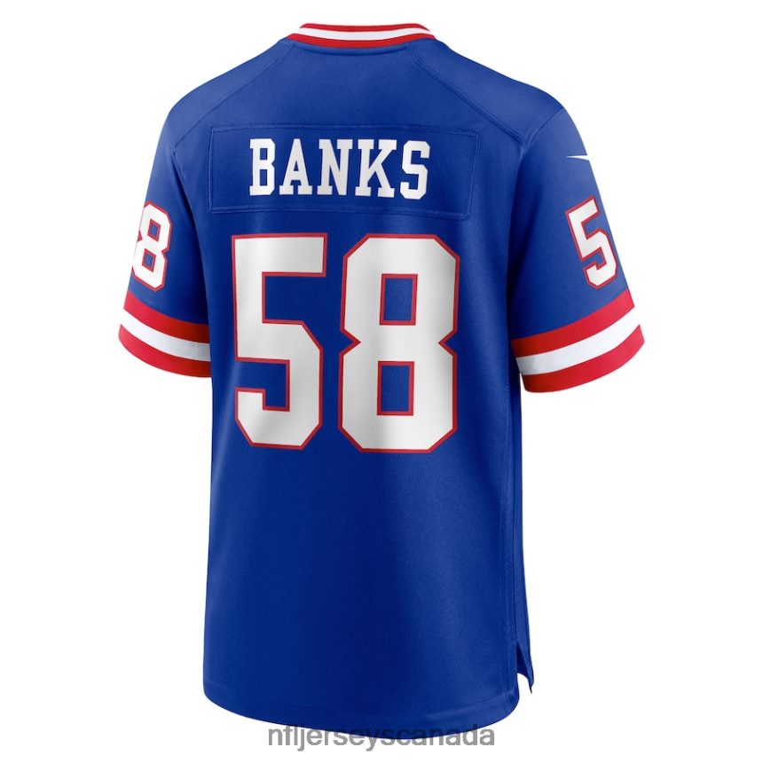 Men New York Giants Carl Banks Nike Royal Classic Retired Player Game Jersey Clothing NFL TBXFR62778
