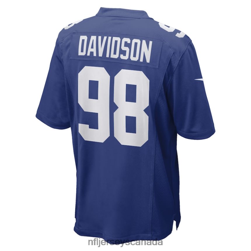 Men New York Giants DJ Davidson Nike Royal Game Player Jersey Clothing NFL TBXFR64383