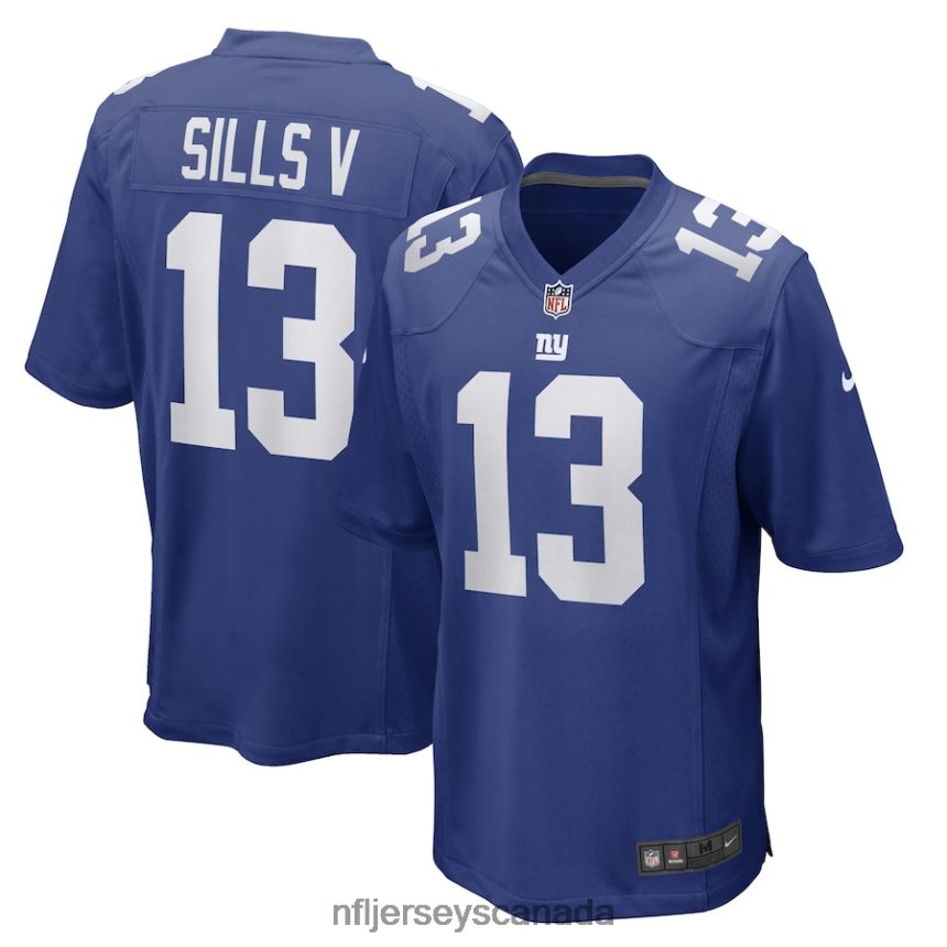 Men New York Giants David Sills V Nike Royal Game Player Jersey Clothing NFL TBXFR64312