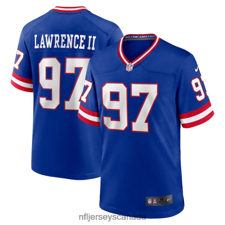 Men New York Giants Dexter Lawrence II Nike Royal Classic Game Player Jersey Clothing NFL TBXFR6212
