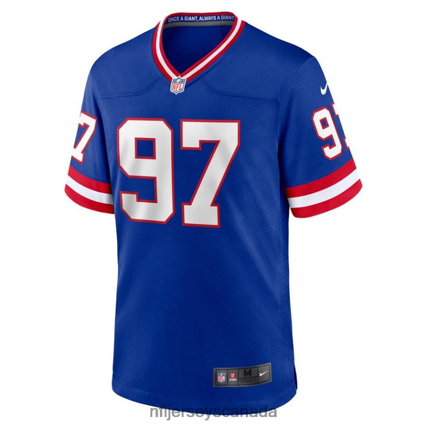 Men New York Giants Dexter Lawrence II Nike Royal Classic Game Player Jersey Clothing NFL TBXFR6212