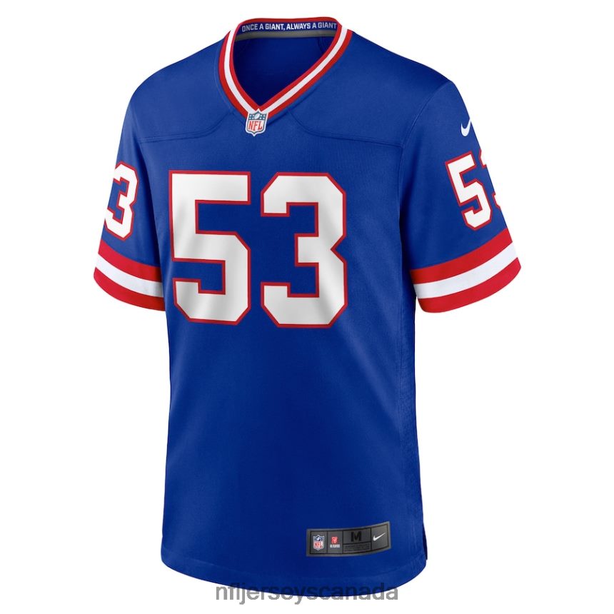 Men New York Giants Harry Carson Nike Royal Classic Retired Player Game Jersey Clothing NFL TBXFR63125