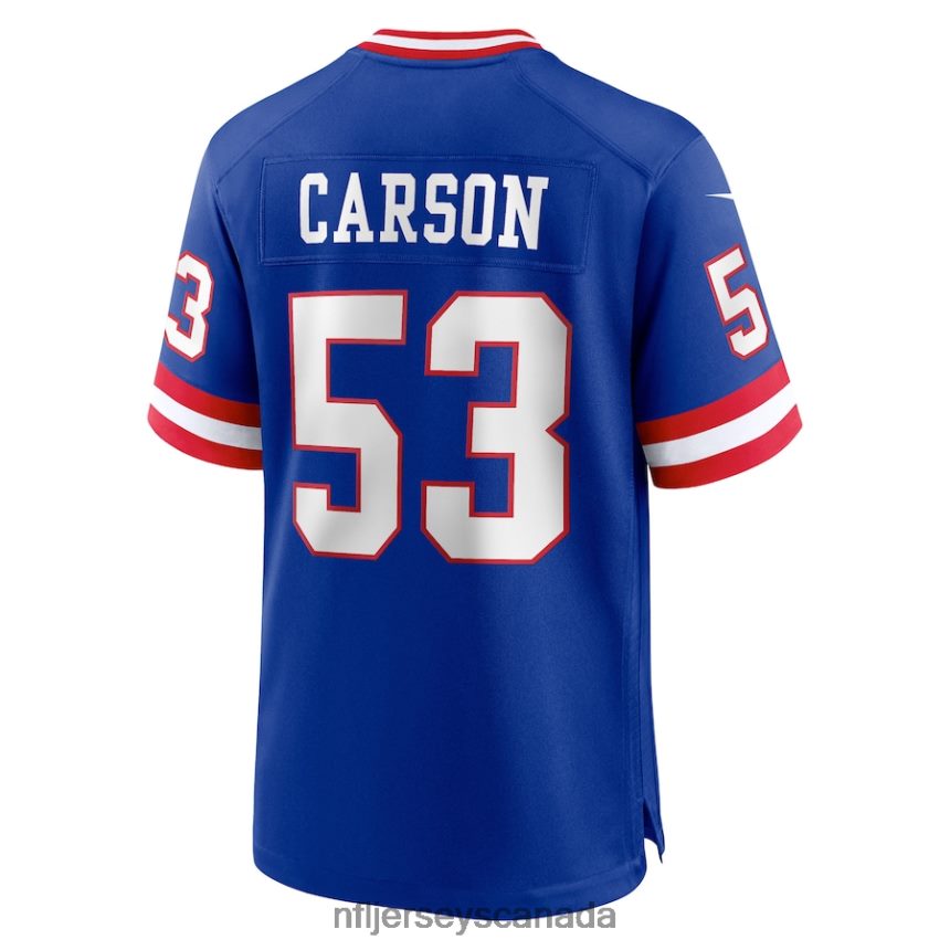 Men New York Giants Harry Carson Nike Royal Classic Retired Player Game Jersey Clothing NFL TBXFR63125