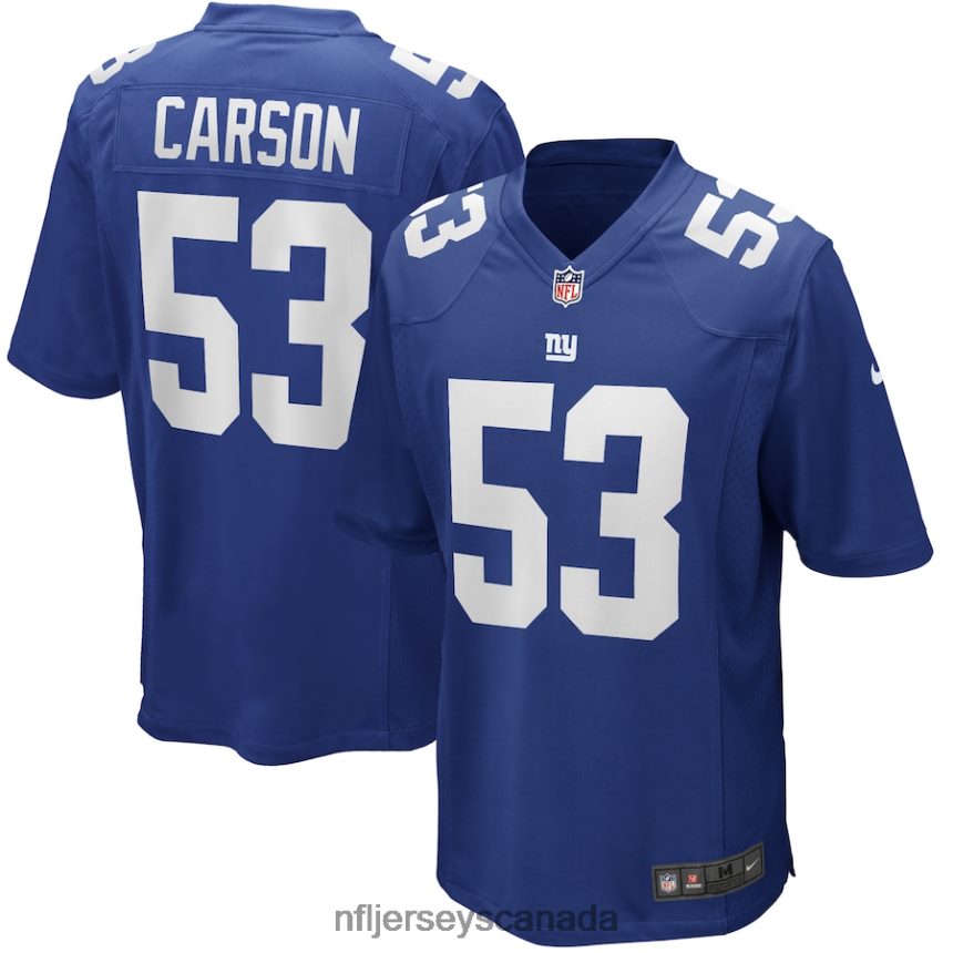 Men New York Giants Harry Carson Nike Royal Game Retired Player Jersey Clothing NFL TBXFR62809