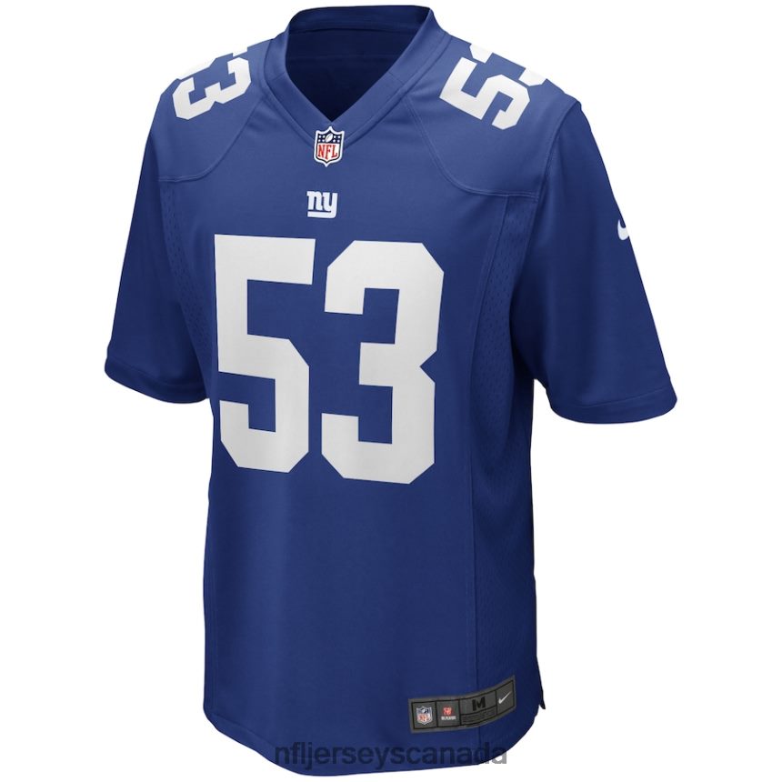 Men New York Giants Harry Carson Nike Royal Game Retired Player Jersey Clothing NFL TBXFR62809