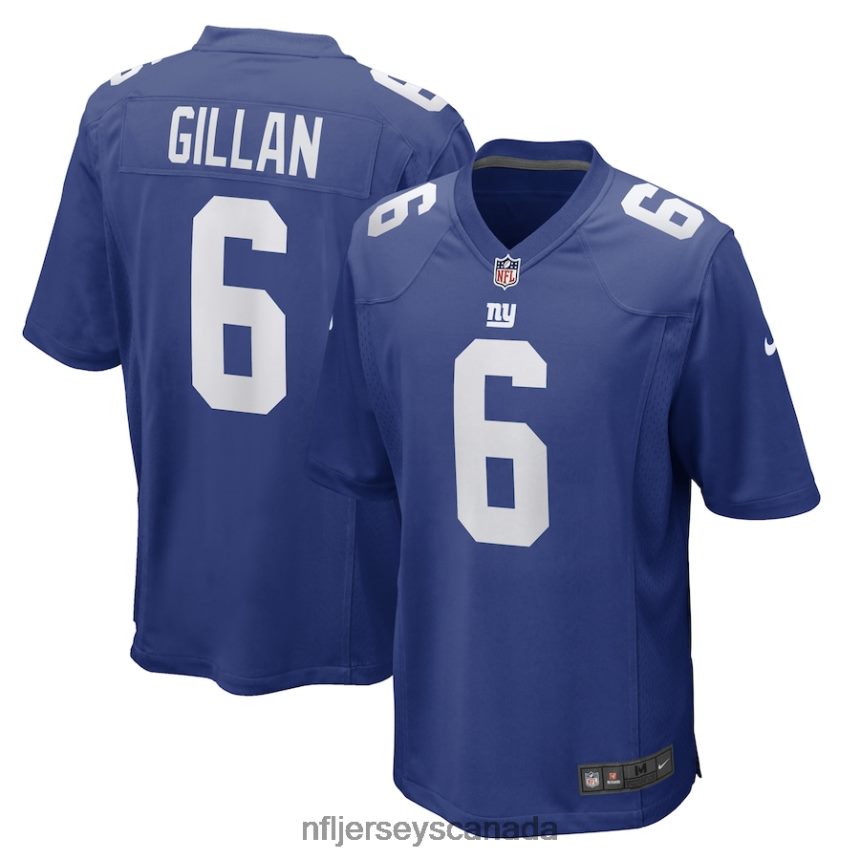 Men New York Giants Jamie Gillan Nike Royal Game Player Jersey Clothing NFL TBXFR63666