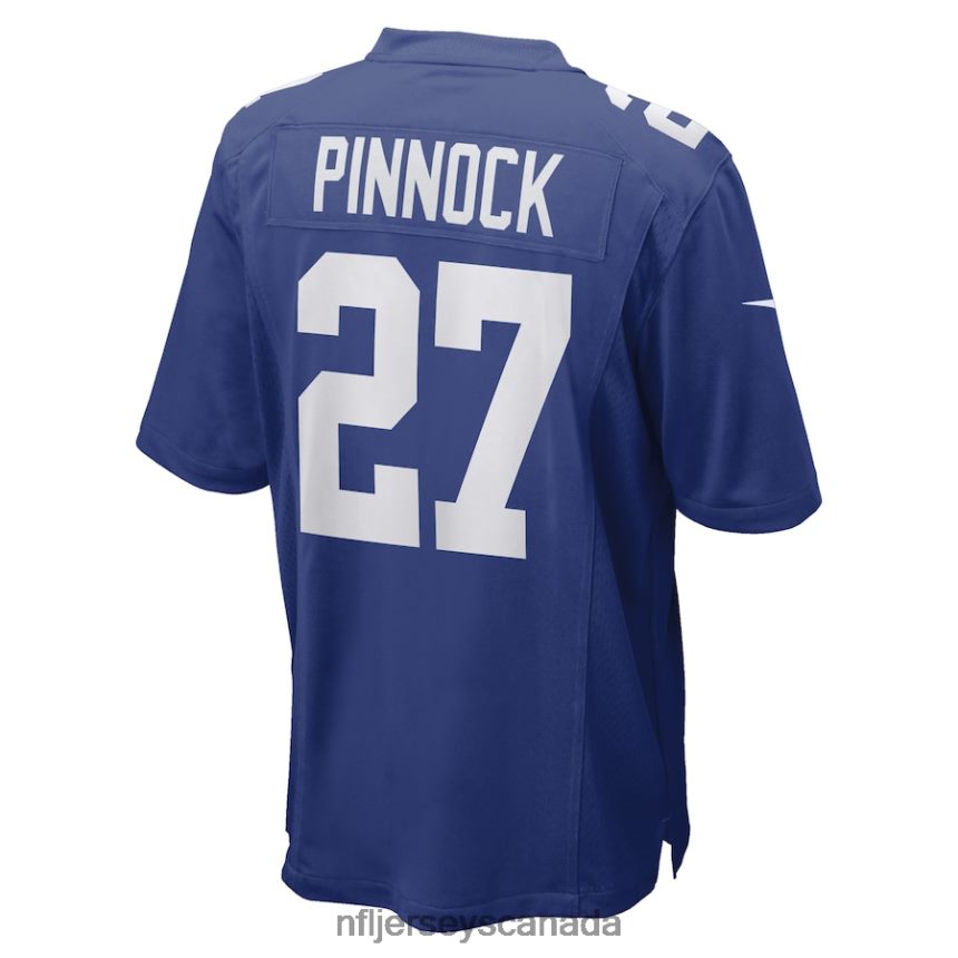Men New York Giants Jason Pinnock Nike Royal Game Player Jersey Clothing NFL TBXFR66284
