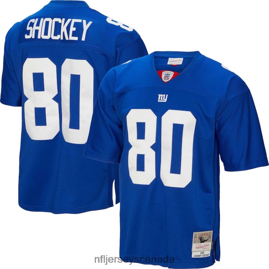 Men New York Giants Jeremy Shockey Mitchell  Ness Royal 2005 Legacy Replica Jersey Clothing NFL TBXFR61862