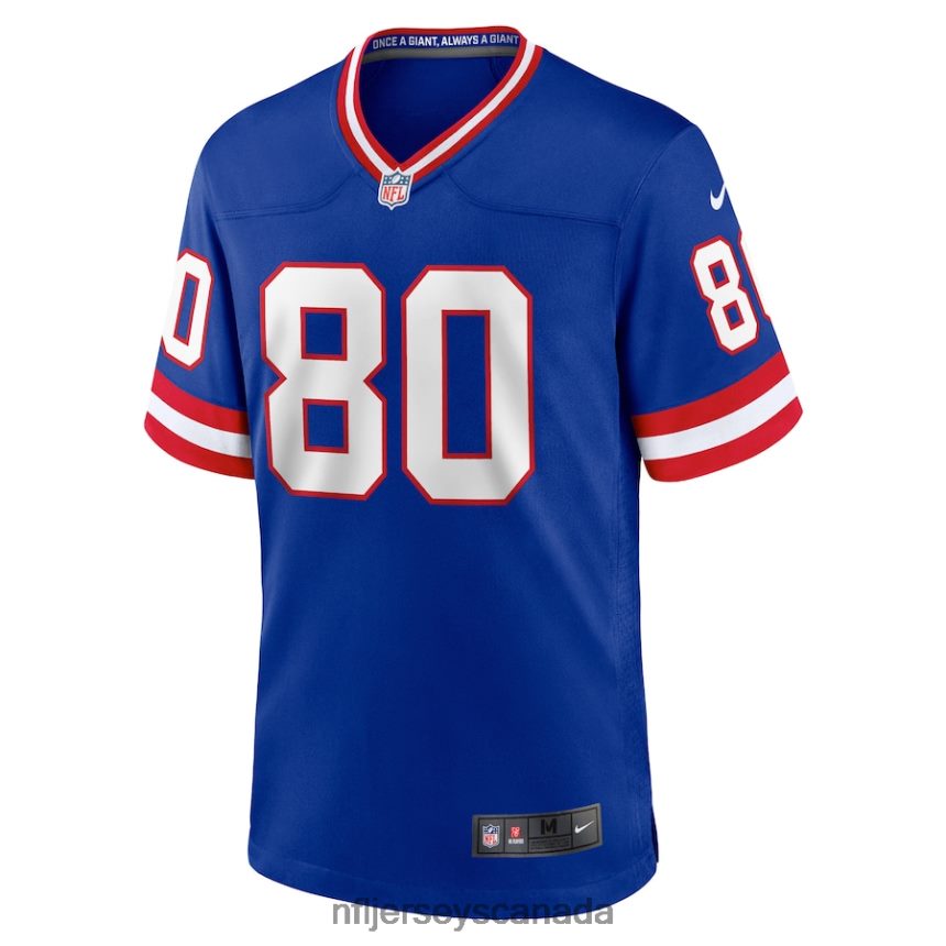 Men New York Giants Jeremy Shockey Nike Royal Classic Retired Player Game Jersey Clothing NFL TBXFR6842