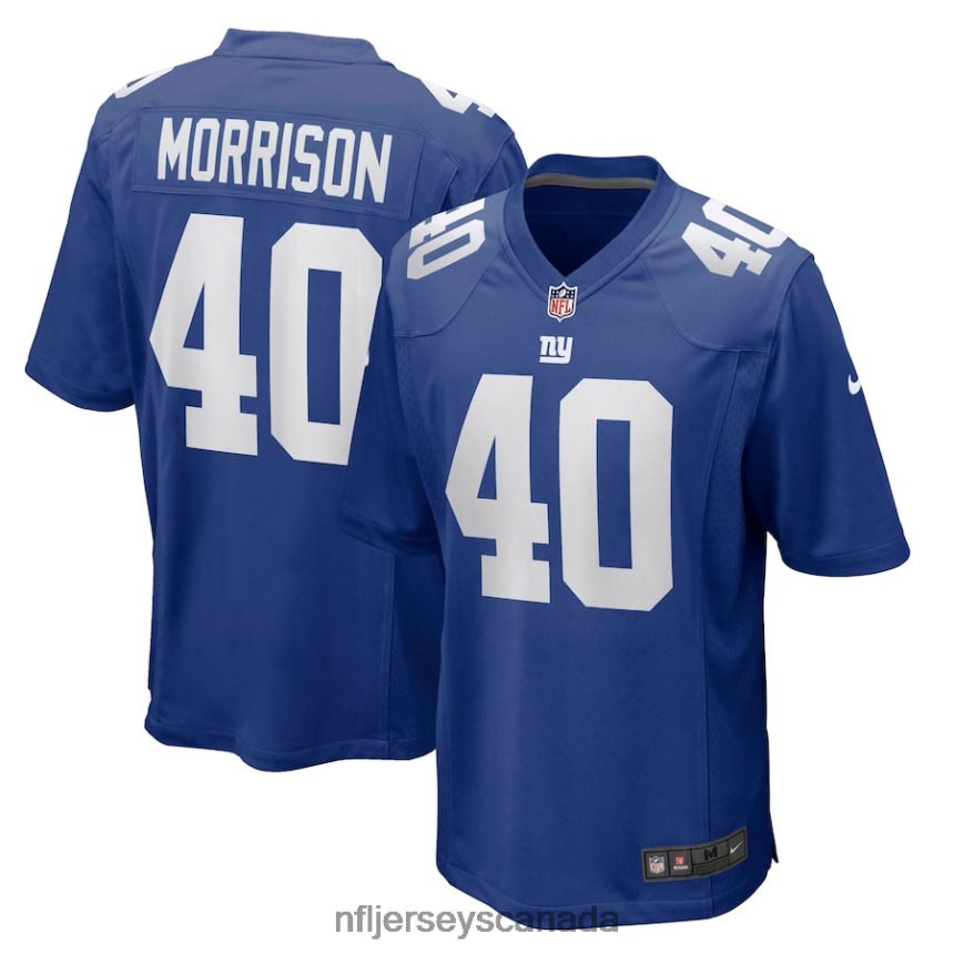 Men New York Giants Joe Morrison Nike Royal Retired Player Jersey Clothing NFL TBXFR66860