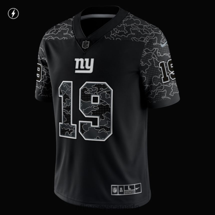 Men New York Giants Kenny Golladay Nike Black RFLCTV Limited Jersey Clothing NFL TBXFR62449