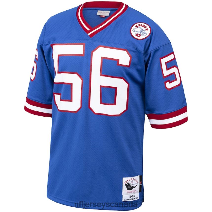 Men New York Giants Lawrence Taylor Mitchell  Ness Royal 1986 Authentic Throwback Retired Player Jersey Clothing NFL TBXFR6709