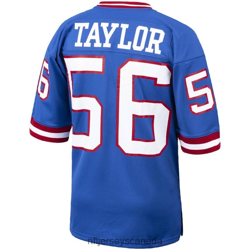 Men New York Giants Lawrence Taylor Mitchell  Ness Royal 1986 Authentic Throwback Retired Player Jersey Clothing NFL TBXFR6709