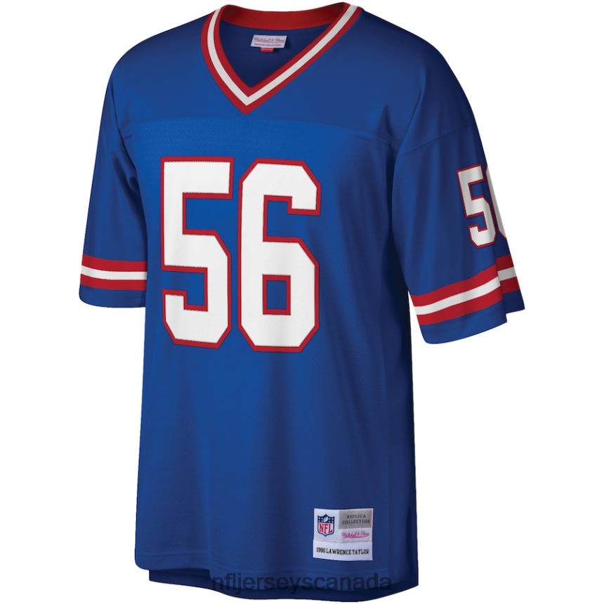 Men New York Giants Lawrence Taylor Mitchell  Ness Royal Legacy Replica Jersey Clothing NFL TBXFR6576
