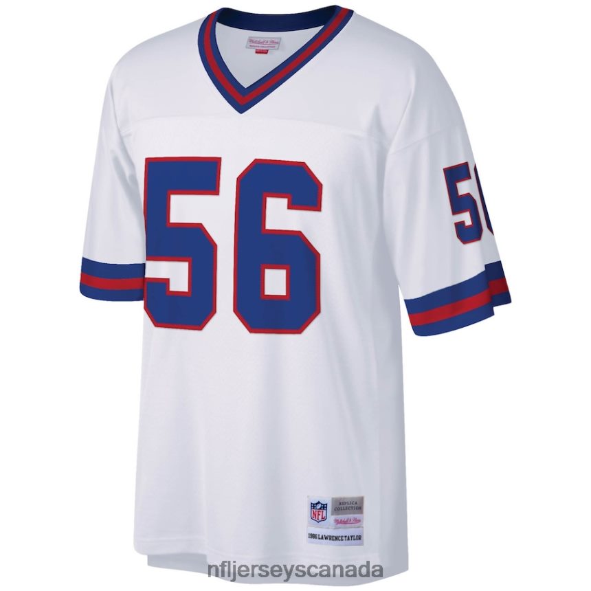 Men New York Giants Lawrence Taylor Mitchell  Ness White Legacy Replica Jersey Clothing NFL TBXFR6990