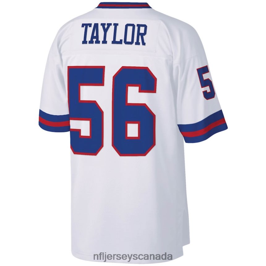 Men New York Giants Lawrence Taylor Mitchell  Ness White Legacy Replica Jersey Clothing NFL TBXFR6990