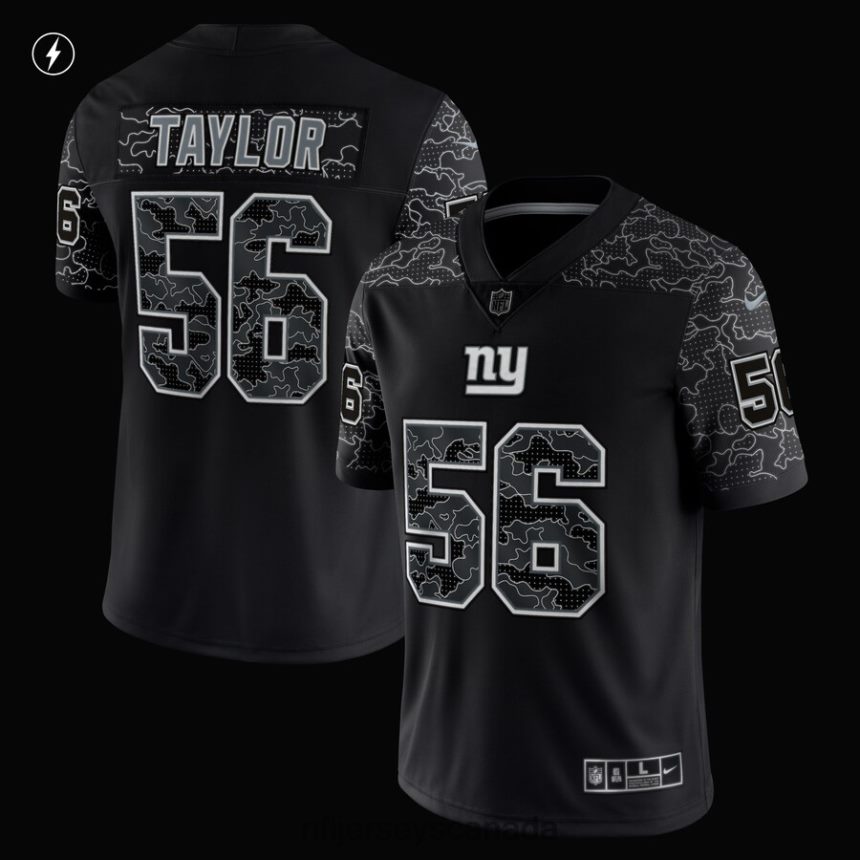 Men New York Giants Lawrence Taylor Nike Black Retired Player RFLCTV Limited Jersey Clothing NFL TBXFR6764