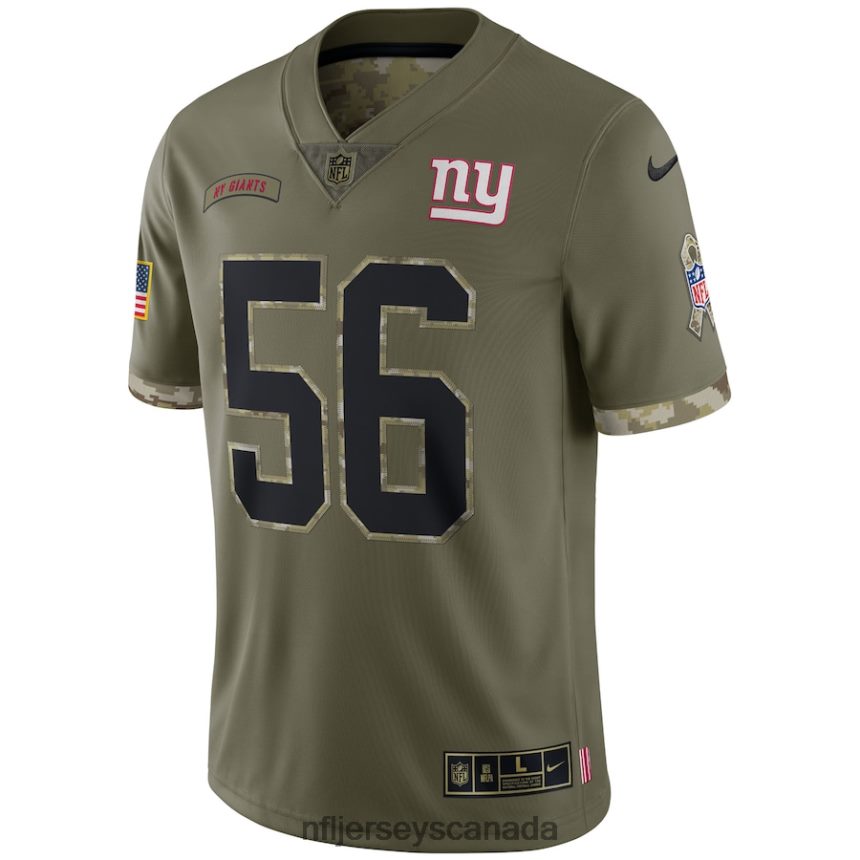 Men New York Giants Lawrence Taylor Nike Olive 2022 Salute To Service Retired Player Limited Jersey Clothing NFL TBXFR61604
