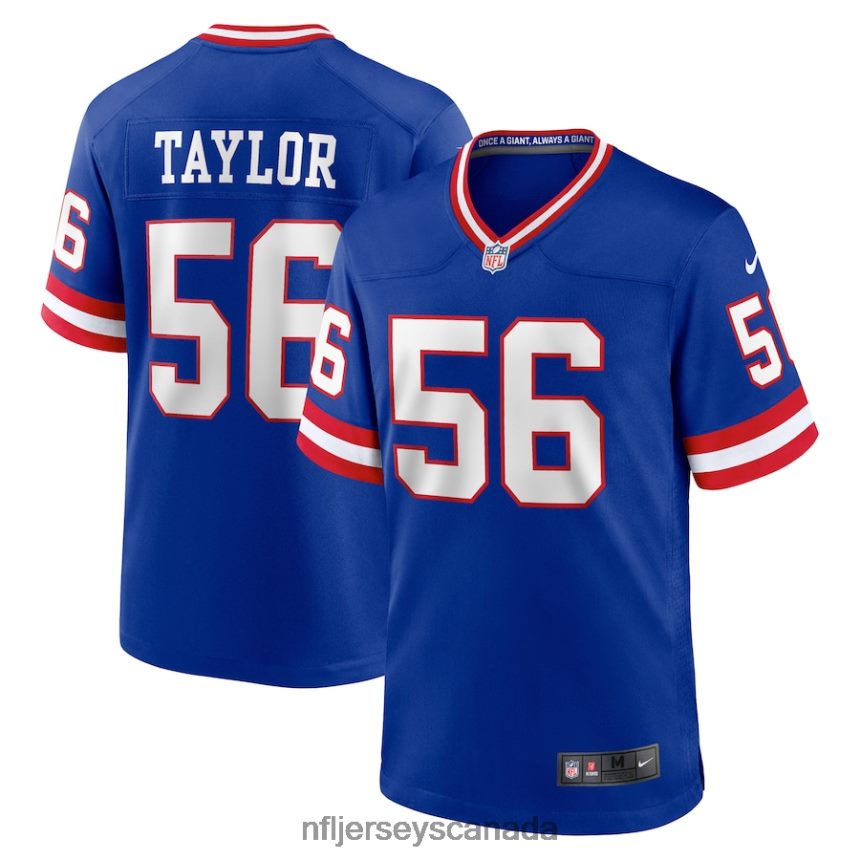 Men New York Giants Lawrence Taylor Nike Royal Classic Retired Player Game Jersey Clothing NFL TBXFR6128