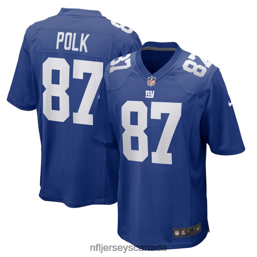 Men New York Giants Makai Polk Nike Royal Home Game Player Jersey Clothing NFL TBXFR65843
