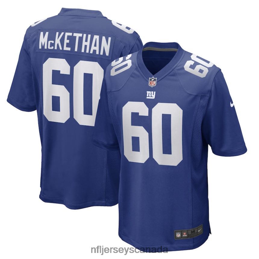 Men New York Giants Marcus McKethan Nike Royal Game Player Jersey Clothing NFL TBXFR63664