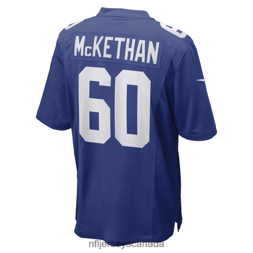 Men New York Giants Marcus McKethan Nike Royal Game Player Jersey Clothing NFL TBXFR63664