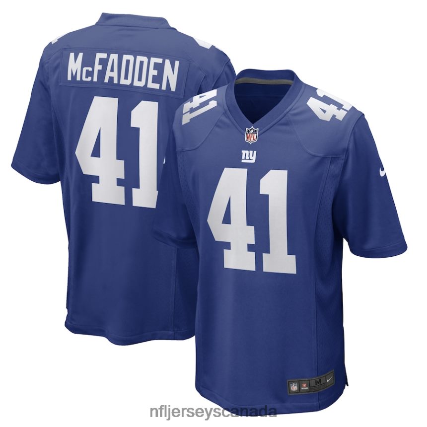 Men New York Giants Micah McFadden Nike Royal Game Player Jersey Clothing NFL TBXFR63867