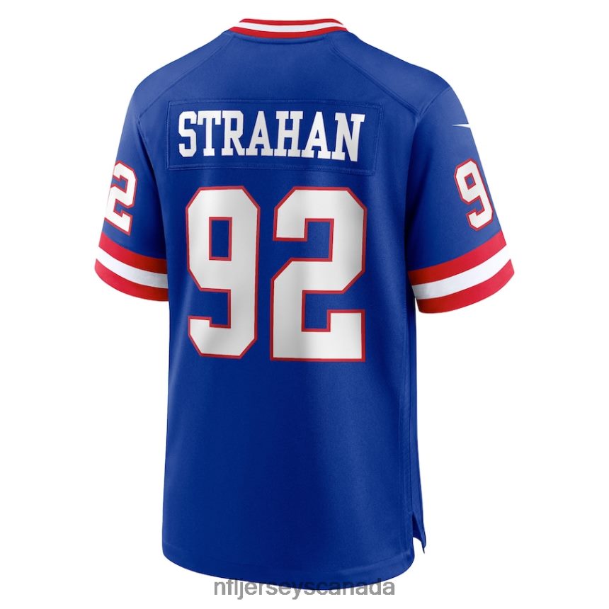 Men New York Giants Michael Strahan Nike Royal Classic Retired Player Game Jersey Clothing NFL TBXFR6389