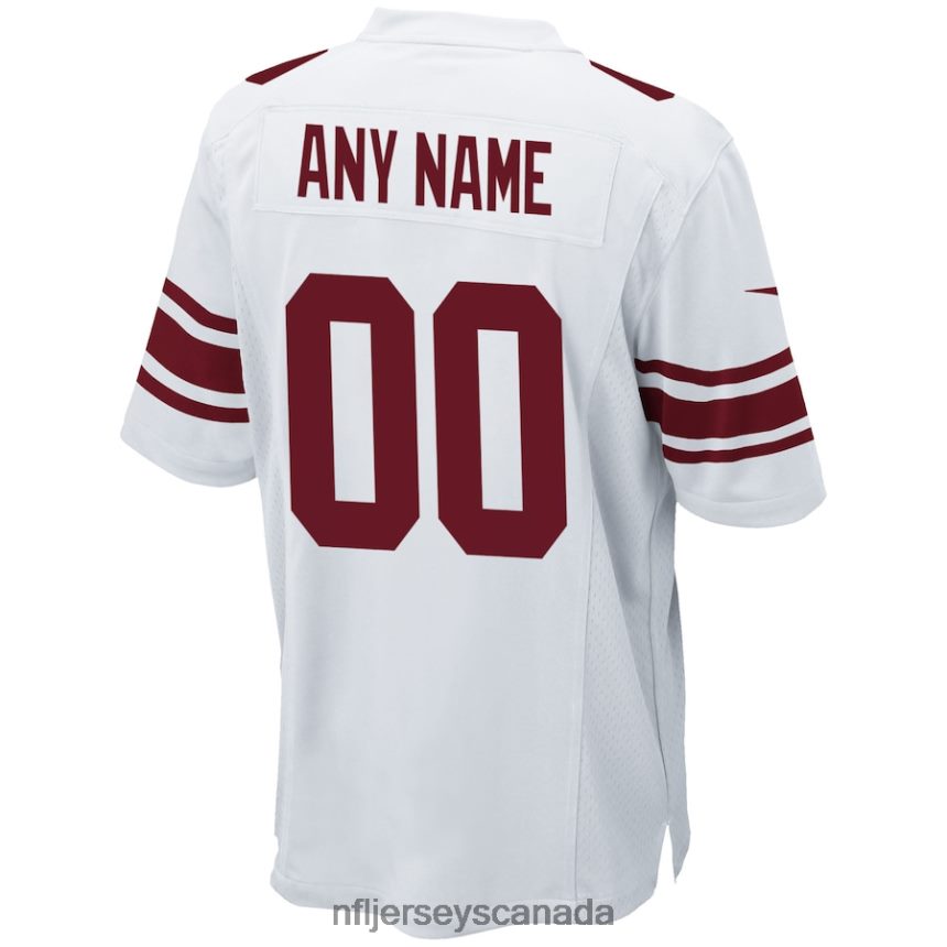 Men New York Giants Nike White Custom Game Jersey Clothing NFL TBXFR6343