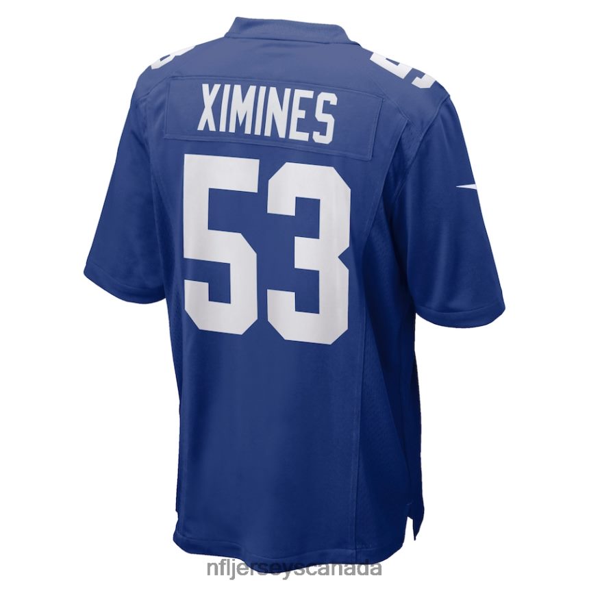 Men New York Giants Oshane Ximines Nike Royal Game Jersey Clothing NFL TBXFR64366
