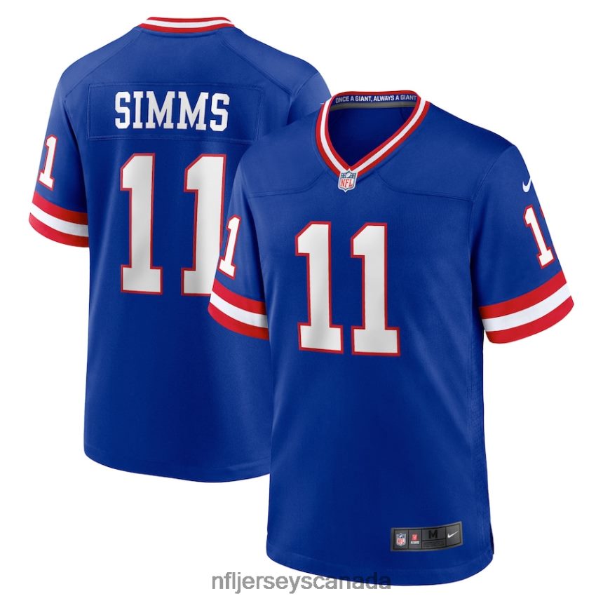 Men New York Giants Phil Simms Nike Royal Classic Retired Player Game Jersey Clothing NFL TBXFR61429