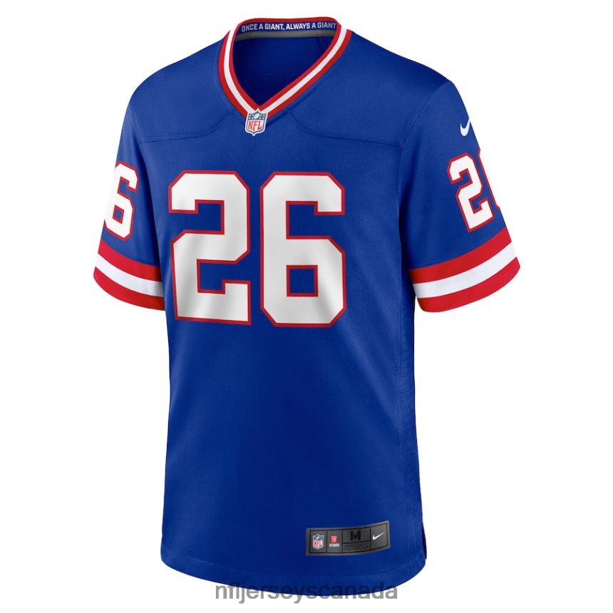 Men New York Giants Saquon Barkley Nike Royal Classic Player Game Jersey Clothing NFL TBXFR665
