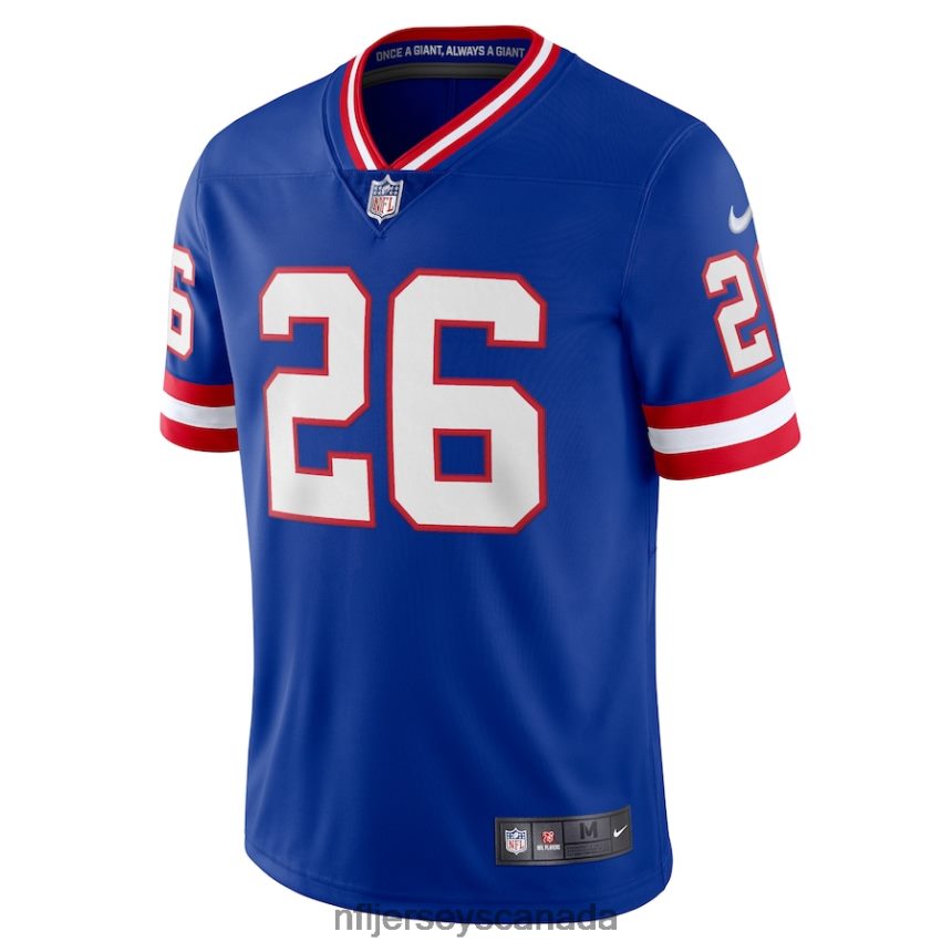 Men New York Giants Saquon Barkley Nike Royal Classic Vapor Limited Player Jersey Clothing NFL TBXFR6746