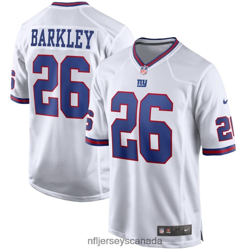 Men New York Giants Saquon Barkley Nike White Alternate Game Jersey Clothing NFL TBXFR6614