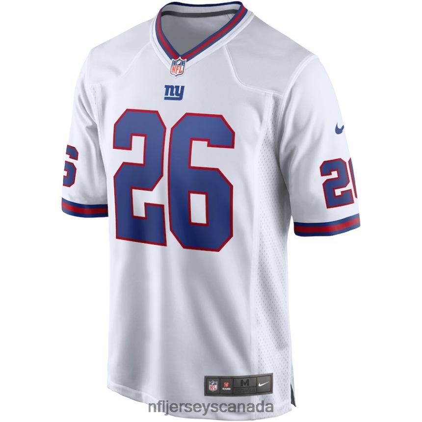 Men New York Giants Saquon Barkley Nike White Alternate Game Jersey Clothing NFL TBXFR6614