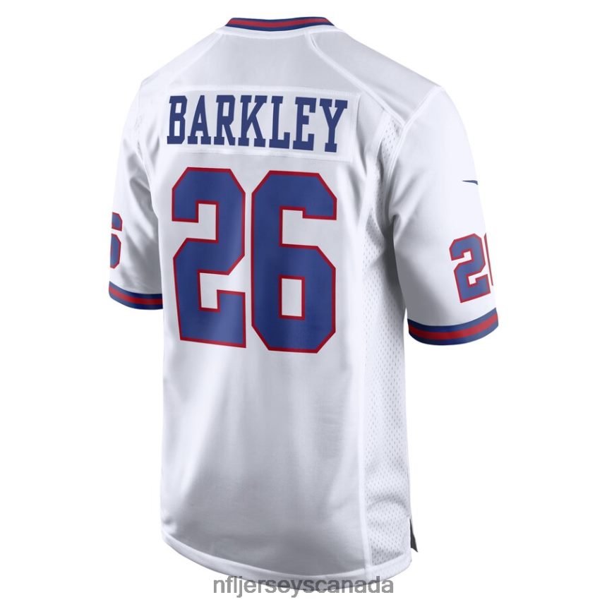 Men New York Giants Saquon Barkley Nike White Alternate Game Jersey Clothing NFL TBXFR6614