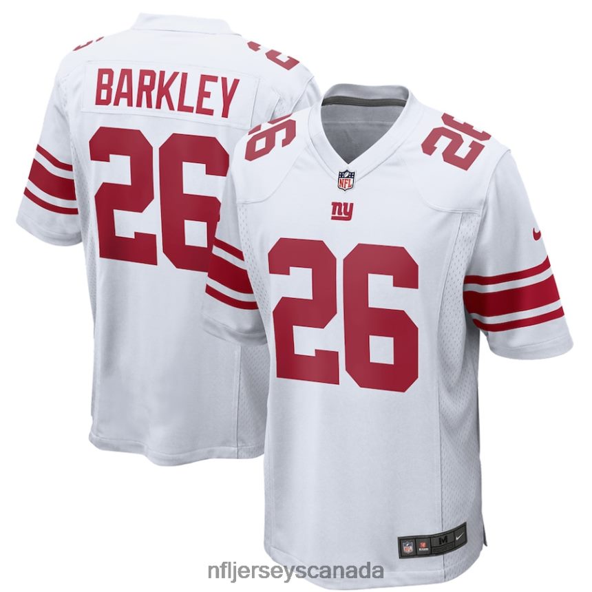 Men New York Giants Saquon Barkley Nike White Game Jersey Clothing NFL TBXFR61339