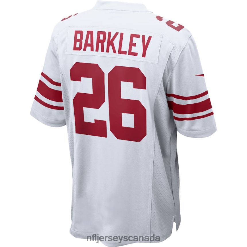 Men New York Giants Saquon Barkley Nike White Game Jersey Clothing NFL TBXFR61339