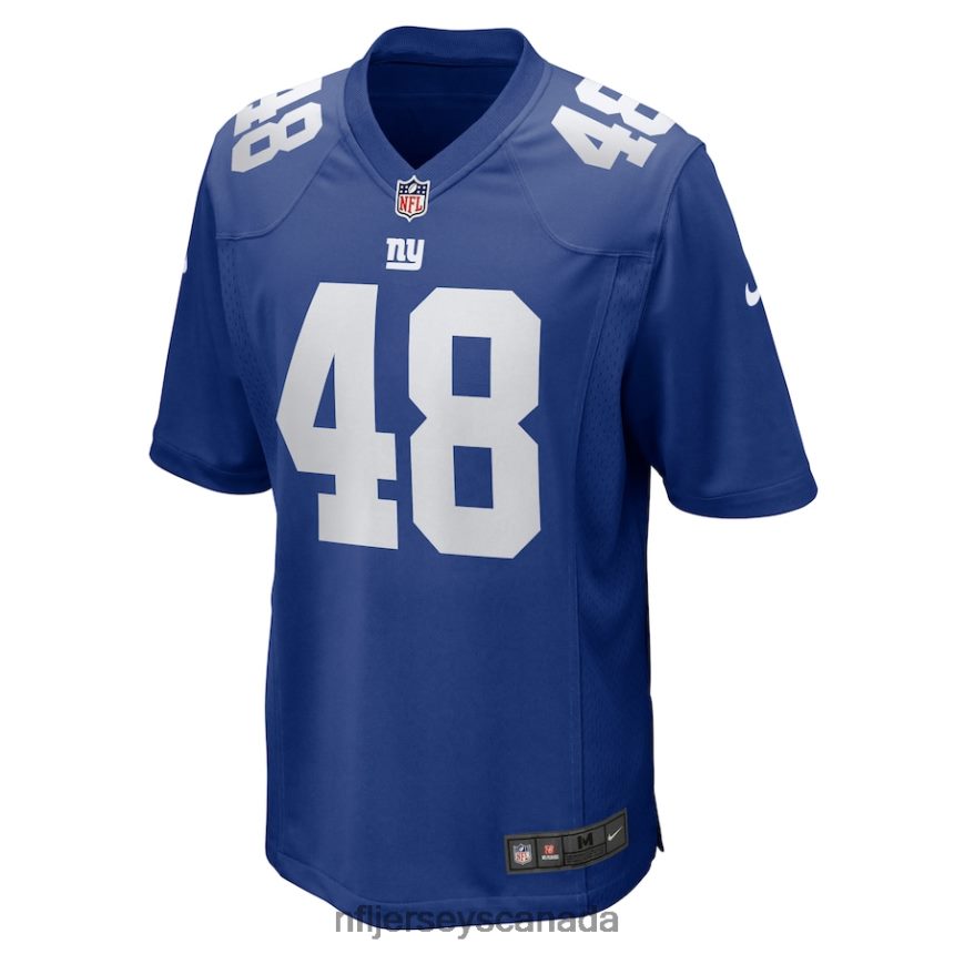 Men New York Giants Tae Crowder Nike Royal Team Game Jersey Clothing NFL TBXFR67061